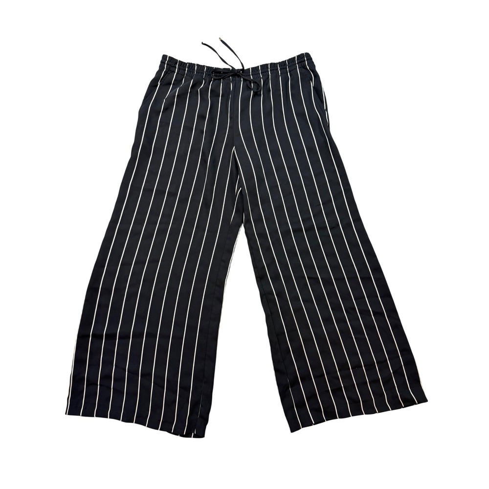 Lauren Ralph Lauren Pants Women XXL Black White Excellent Striped Wide Leg